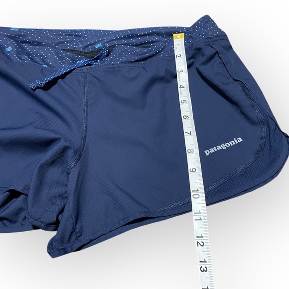 Patagonia Strider Running Shorts Navy Blue Women’s Size Large Excellent - Picture 6 of 6